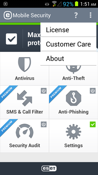 مرحله پنجم نصب و راه اندازی آنتی ویروس ESET Mobile Security