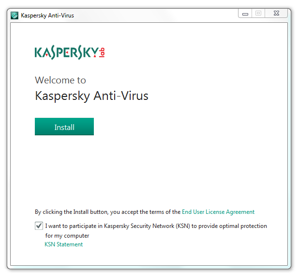 مرحله اول نصب و راه اندازی آنتی ویروس Kaspersky Antivirus