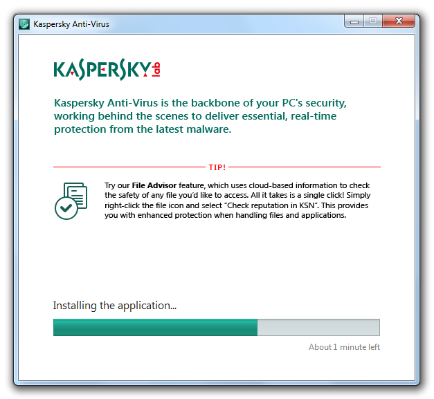 مرحله دوم نصب و راه اندازی آنتی ویروس Kaspersky Antivirus