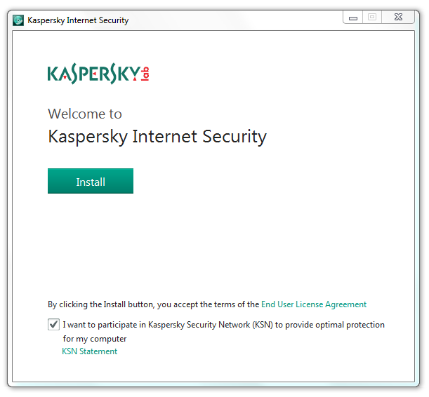 مرحله اول نصب و راه اندازی آنتی ویروس Kaspersky Internet Security