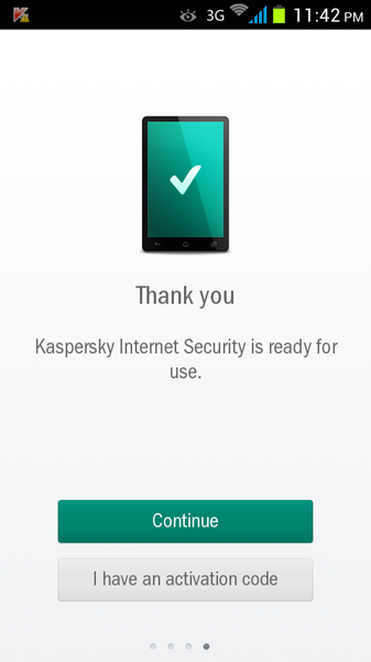 مرحله سوم نصب و راه اندازی آنتی ویروس Kaspersky Internet Security for Android