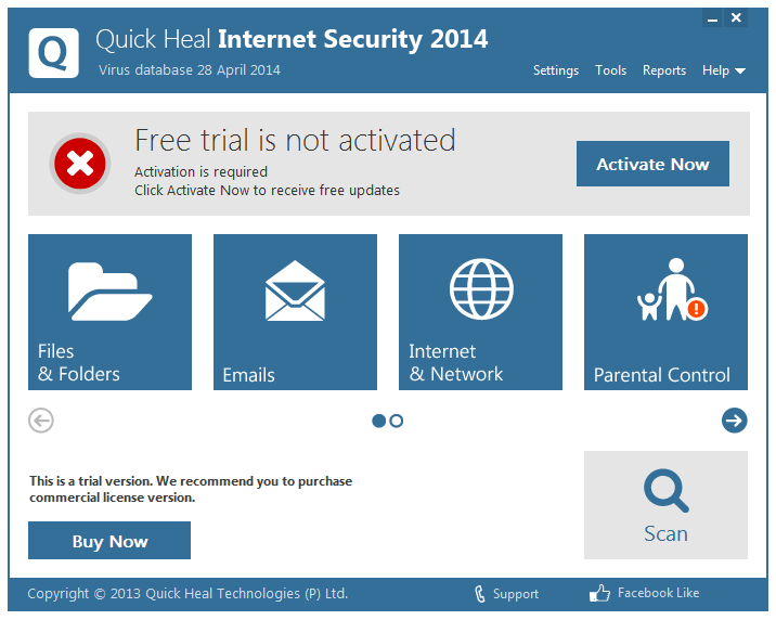 مرحله آخر نصب و راه اندازی آنتی ویروس Quick Heal Internet Security