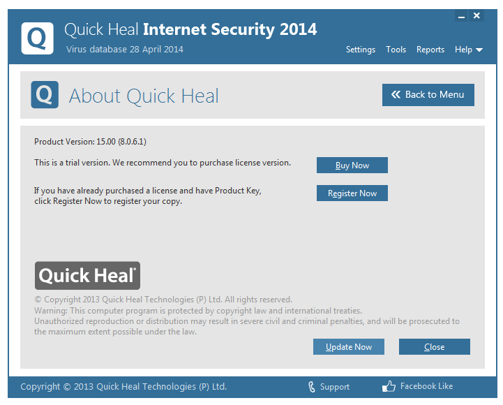 مرحله ششم نصب و راه اندازی آنتی ویروس Quick Heal Internet Security