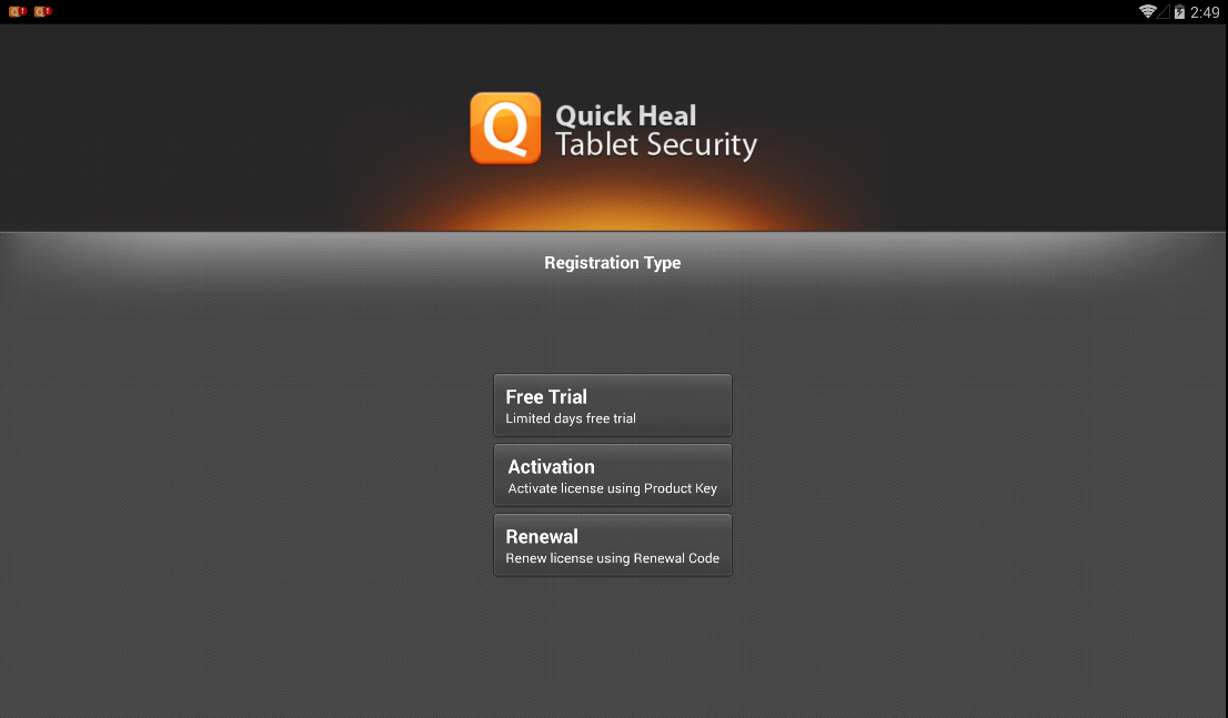 مرحله چهارم نصب و راه اندازی آنتی ویروس Quick Heal Tablet Security