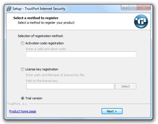 مرحله ششم نصب و راه اندازی آنتی ویروس Trustport Internet Security