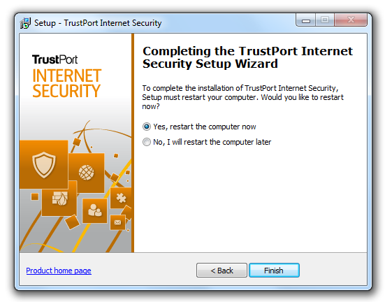 مرحله هفتم نصب و راه اندازی آنتی ویروس Trustport Internet Security